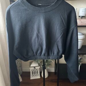 ALO Yoga Black Cropped Hoodie